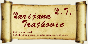 Marijana Trajković vizit kartica